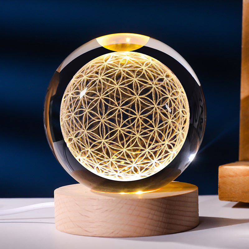 3D Planet Crystal Ball Night Light