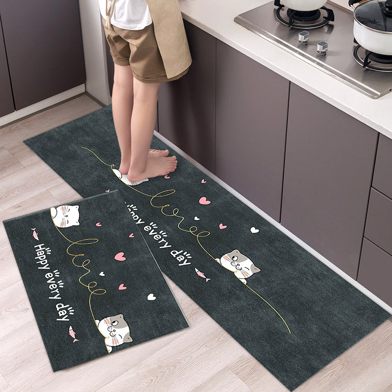 Cartoon Floor Mat Kitchen Strip Rug Simple - product image 6