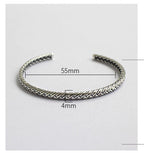 S925 Sterling Silver Vintage Serpentine Twist Woven Bracelet - product image 3