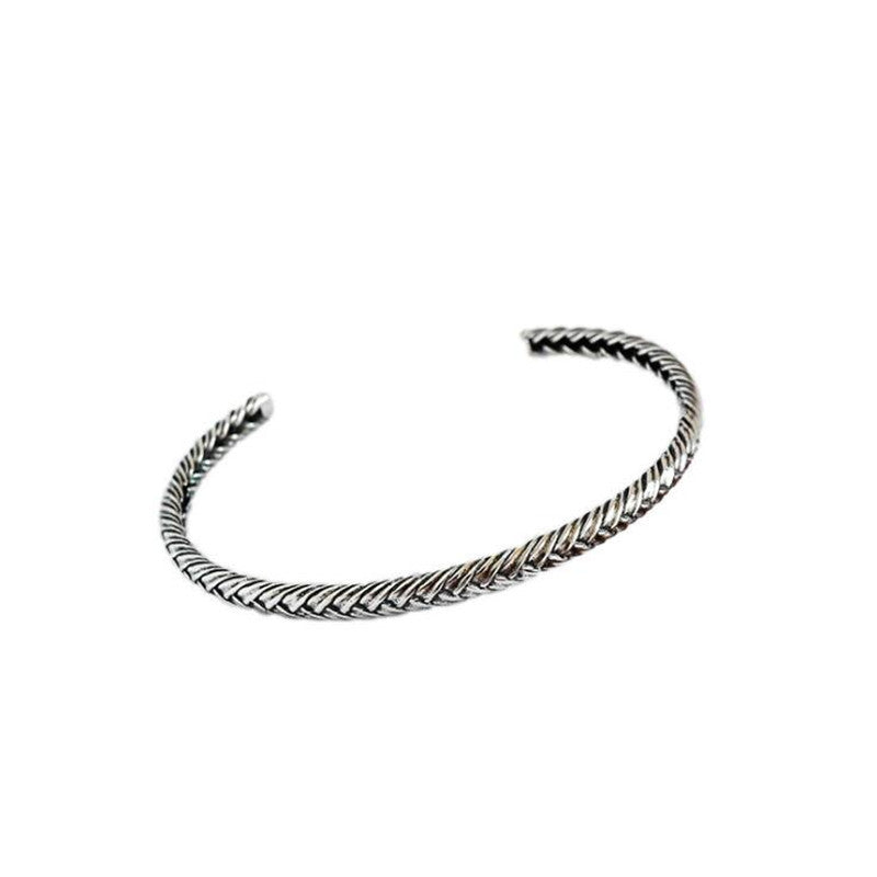S925 Sterling Silver Vintage Serpentine Twist Woven Bracelet - product image 6