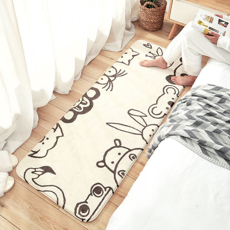 Bedroom Bedside Blanket Long Bed Cartoon Rug Bathtub Non-Slip Mat
