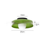 Green 25cm Ceiling Lamp