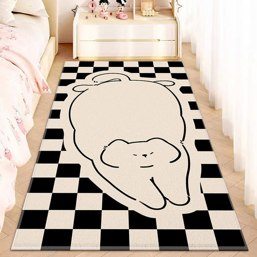Cartoon Cute Animal Faux Cashmere Rug