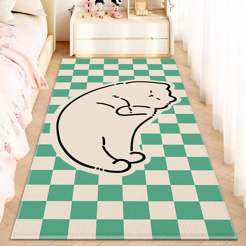 Cartoon Cute Animal Faux Cashmere Rug
