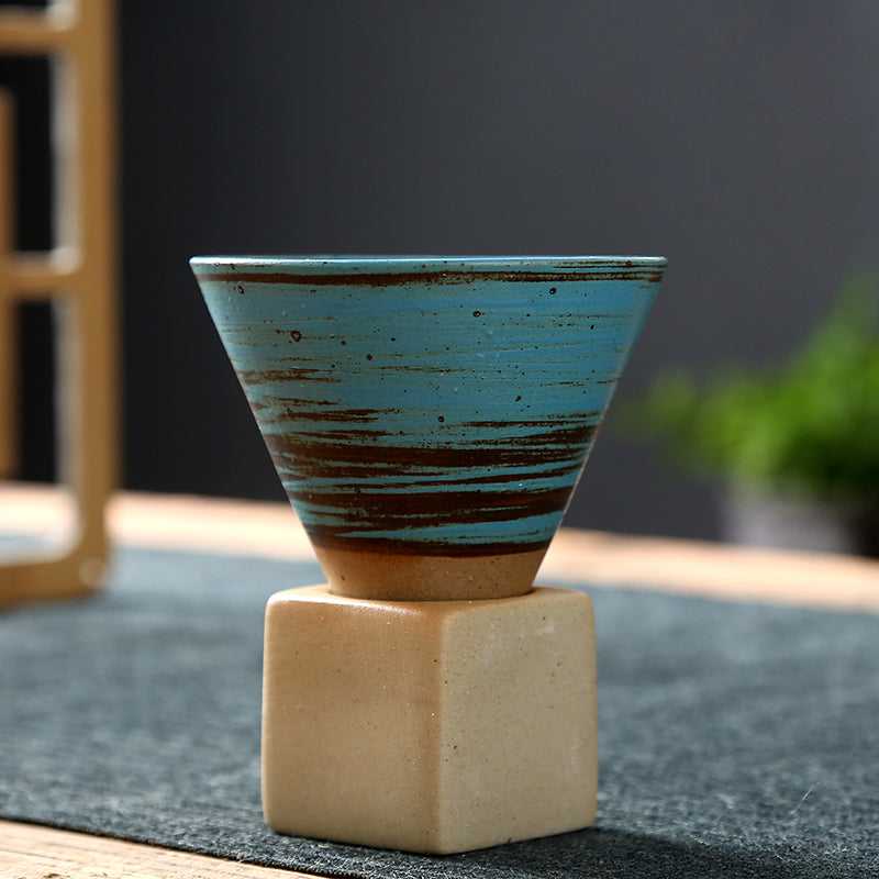 Stoneware Espresso Cup Creative With Base Vintage Ceramic - product image 8