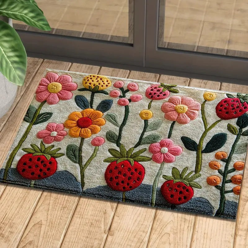 Living Room Entryway Faux Cashmere Rug