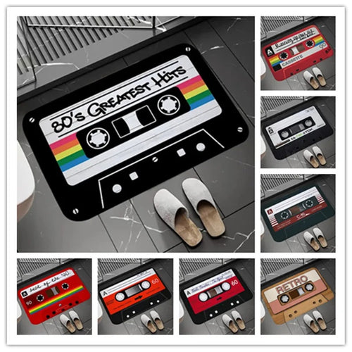 Cassette-Style Flannel Bath Mat Bathroom Rug - product image 2