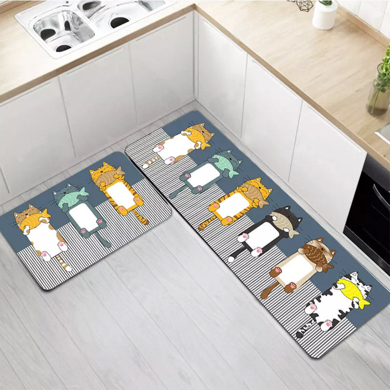 Cartoon Floor Mat Kitchen Strip Rug Simple - product image 5