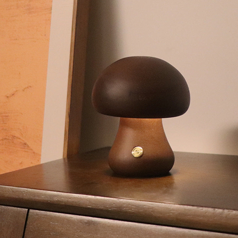 Wooden Mushroom Touch LED Night Light - product image 10
