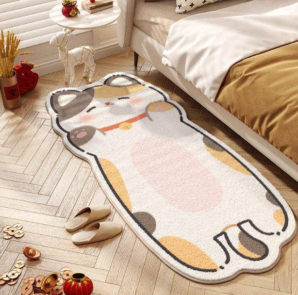 Bedroom Cartoon Cute Kitten Thickened Cashmere Rug - product image 6