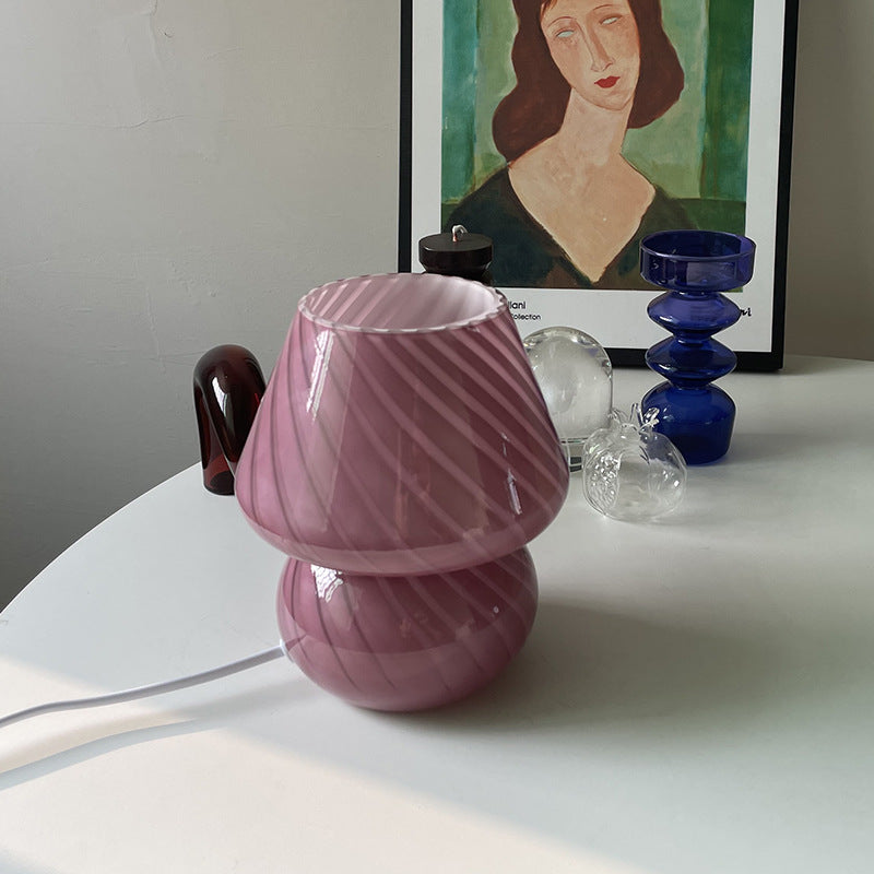 Retro Glass Bedside Table Lamp