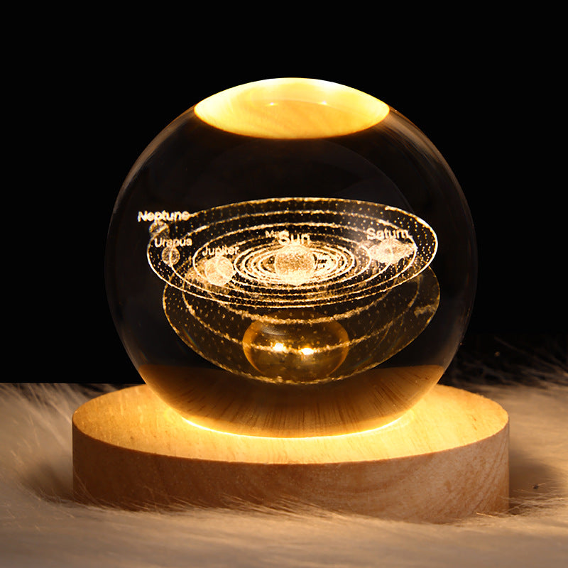 3D Planet Crystal Ball Night Light