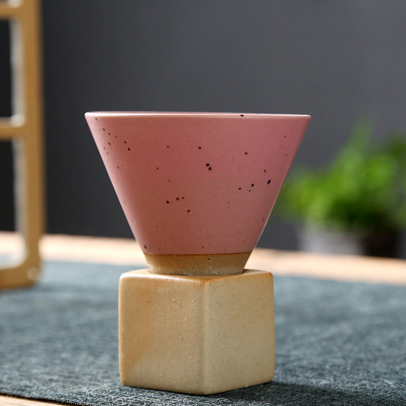 Stoneware Espresso Cup Creative With Base Vintage Ceramic - product image 6