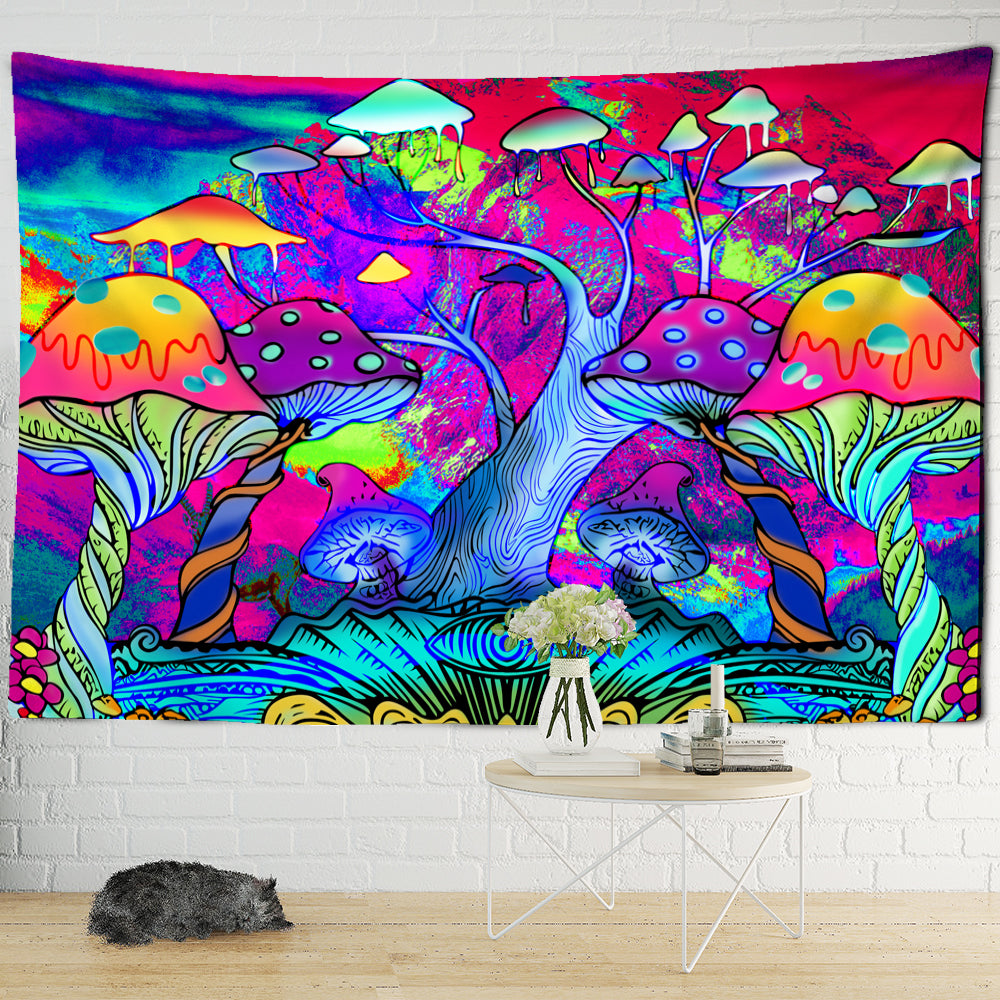 Dream Mushroom Psychedelic Rug Boho Home Decor - product image 7