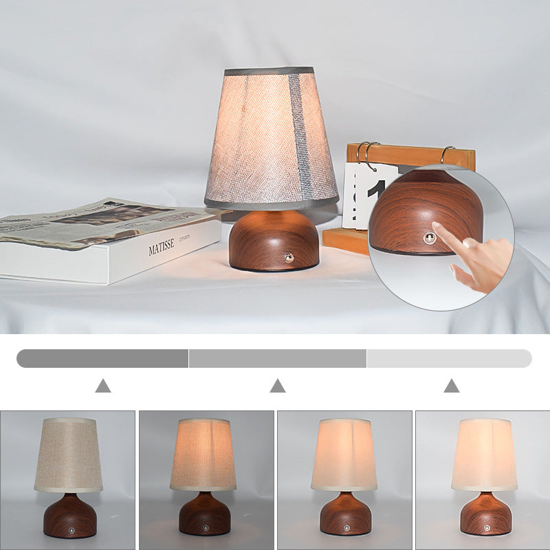 Rechargeable Fabric Bedside Table Lamp