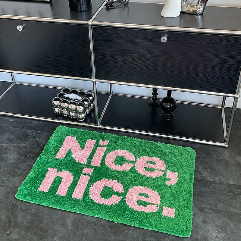 Flocked Floor Mat - Absorbent Bathroom Rug and Bedside Rug for Home