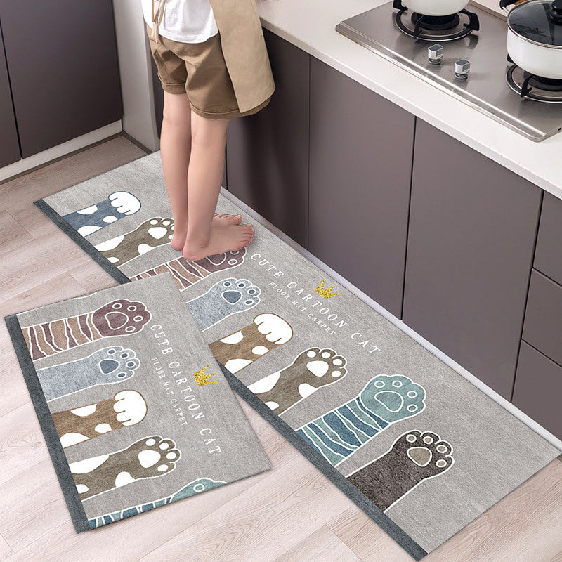 Cartoon Floor Mat Kitchen Strip Rug Simple - product image 2