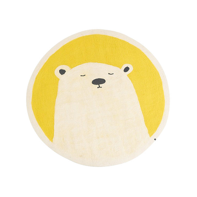 Cute Bear Round Cashmere Rug - product image 3