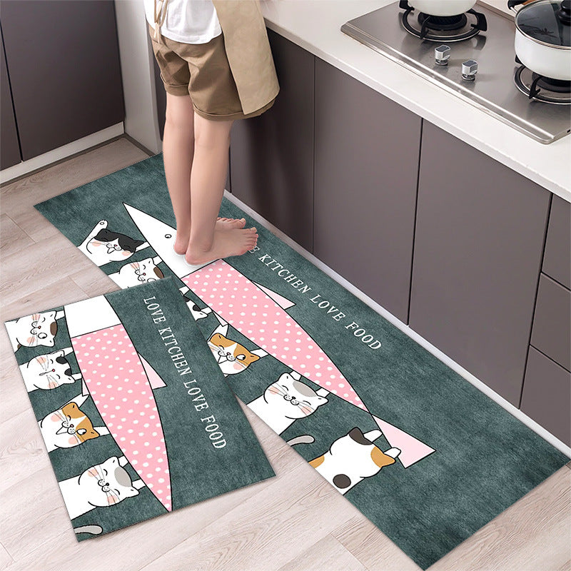 Cartoon Floor Mat Kitchen Strip Rug Simple - product image 31