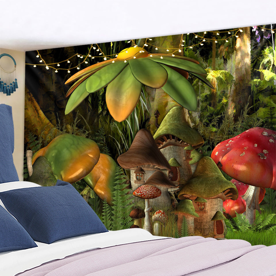 Dream Mushroom Psychedelic Rug Boho Home Decor - product image 10