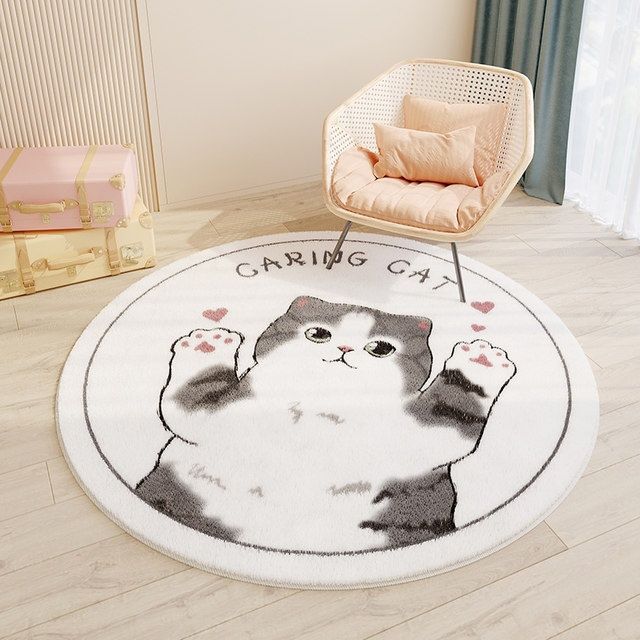 Children's Room Round Cashmere Rug - product image 4