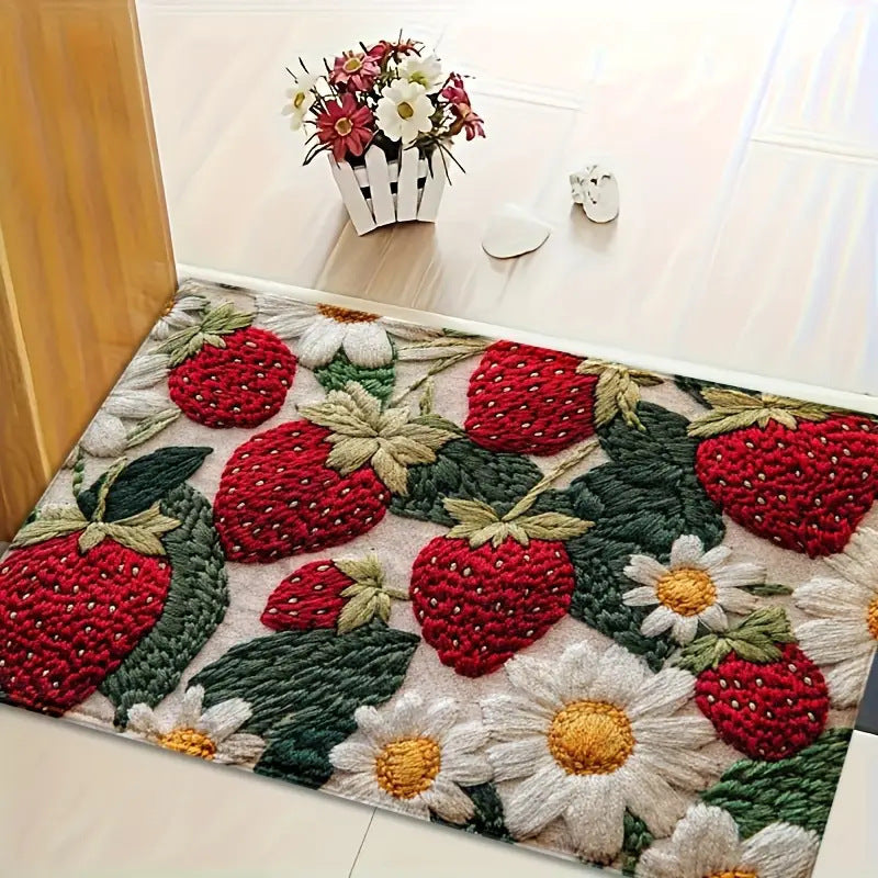 Living Room Entryway Faux Cashmere Rug