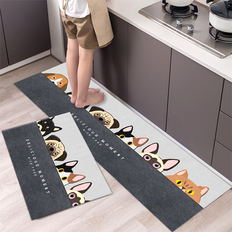 Cartoon Floor Mat Kitchen Strip Rug Simple - product image 26