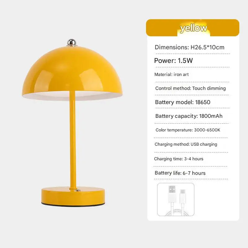 Mushroom Bud Nordic Ins Style Minimalist Bedside Bedroom Desk Wedding Decorative Ambient Night Small Table Lamp