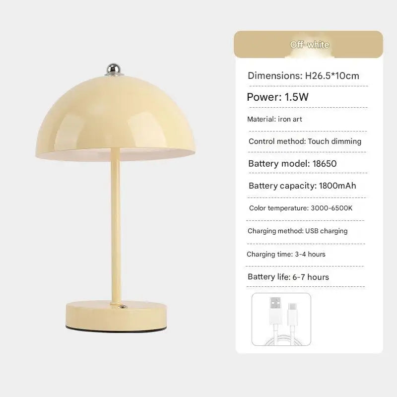 Mushroom Bud Nordic Ins Style Minimalist Bedside Bedroom Desk Wedding Decorative Ambient Night Small Table Lamp
