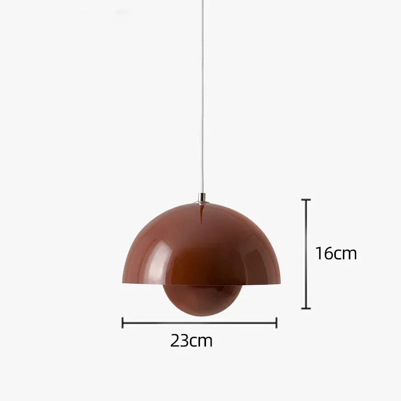 Nordic LED Pendant Light Danish Design Semicircular Colorful Hanging Lamp for Restaurant Dining Room Kitchen Decor Drop Lighting