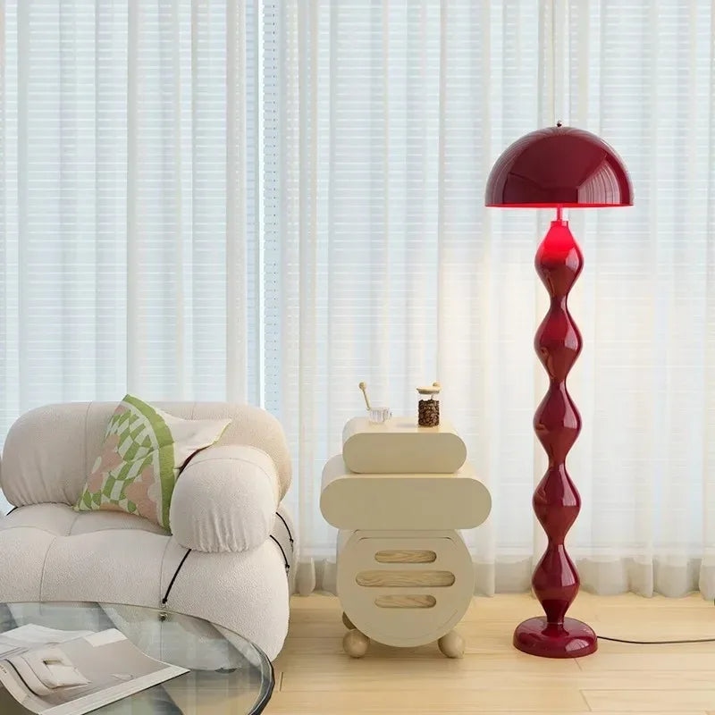 Scandi Macaron Floor Lamp Simple Dimmable Mushroom Lamp Living Room Exhibition Hall Designer Sofa Side Premium Floor Lamp
