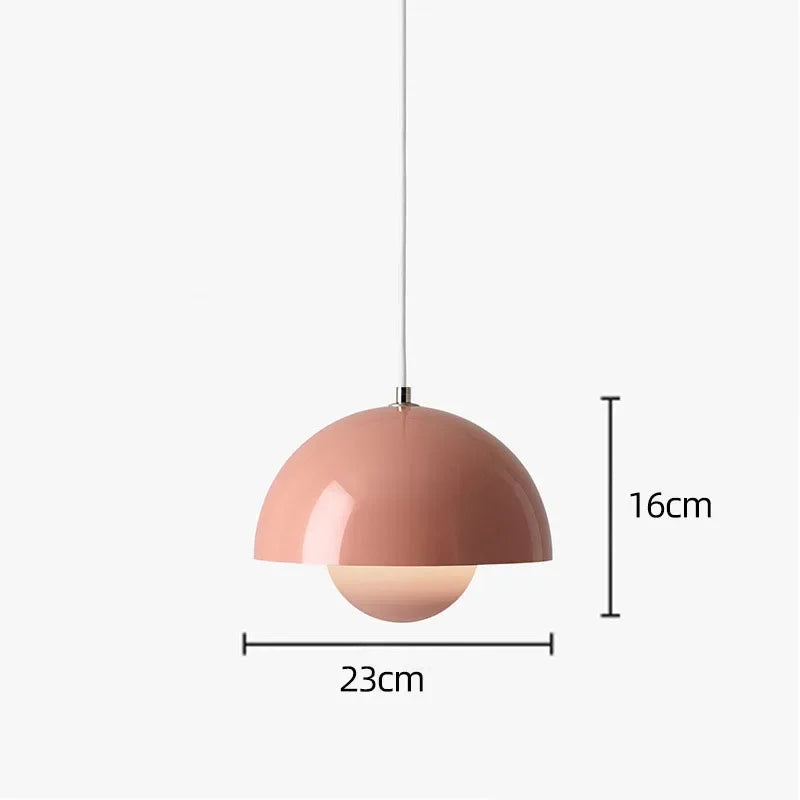 Nordic LED Pendant Light Danish Design Semicircular Colorful Hanging Lamp for Restaurant Dining Room Kitchen Decor Drop Lighting