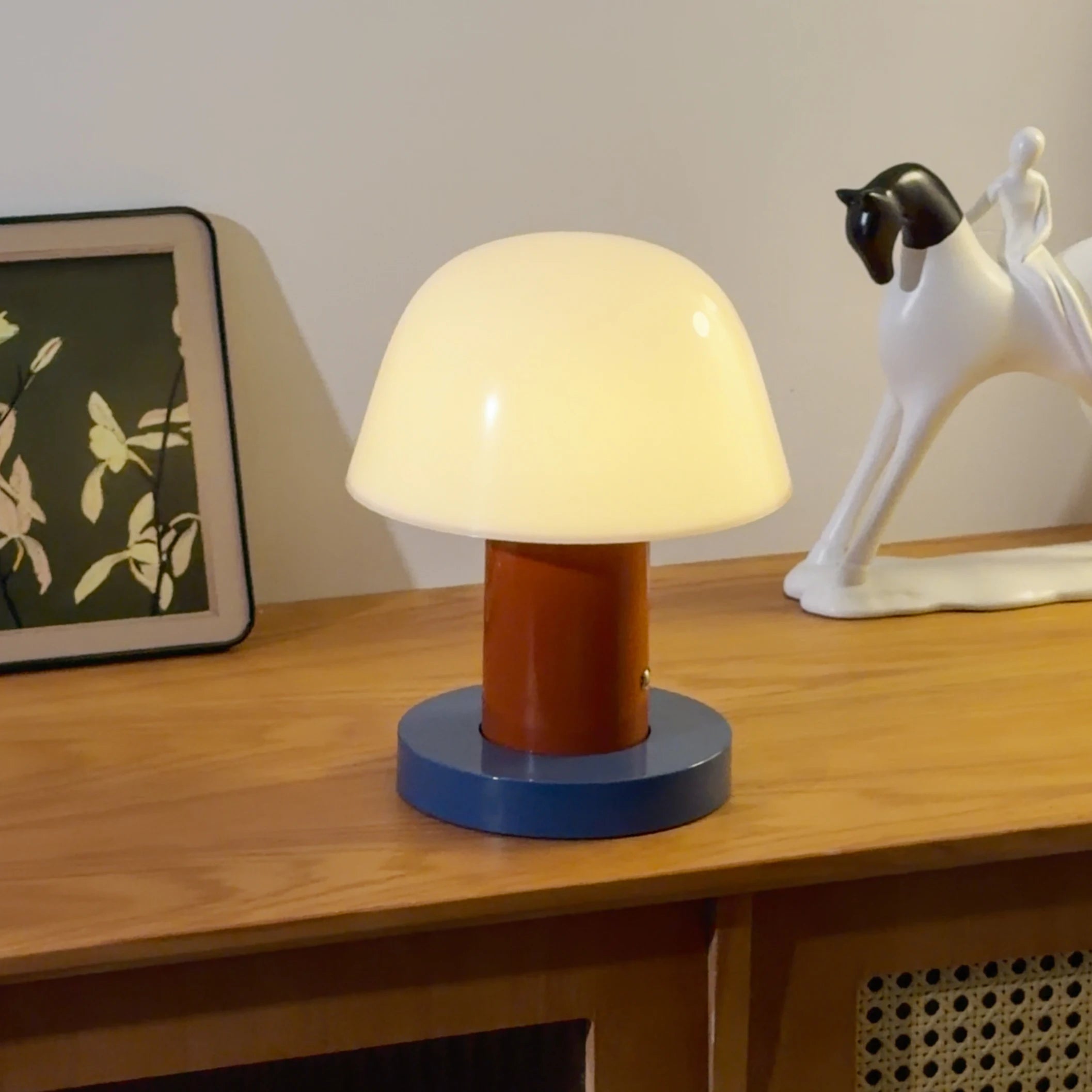Bedroom Living Room Dining Room Outdoor Rechargeable Mushroom Table Lamp LED Touch Switch Small Mushroom Night Light