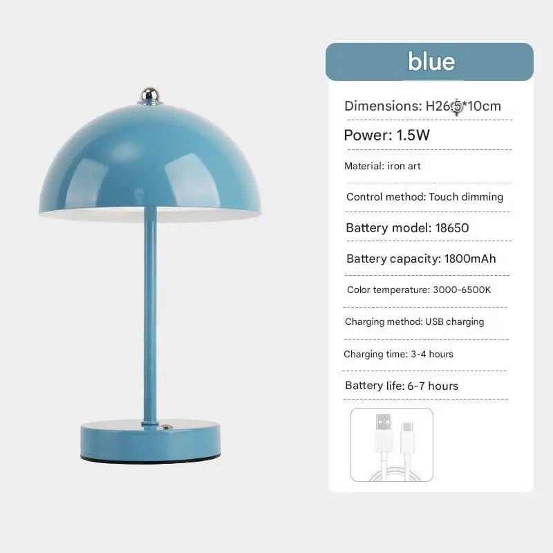 Mushroom Bud Nordic Ins Style Minimalist Bedside Bedroom Desk Wedding Decorative Ambient Night Small Table Lamp