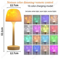 Mushroom Table Lamp with Water Ripple Projection Atmosphere Lights Hotel Bar Bedroom Living Room Desk Lamp Decorative Lighting