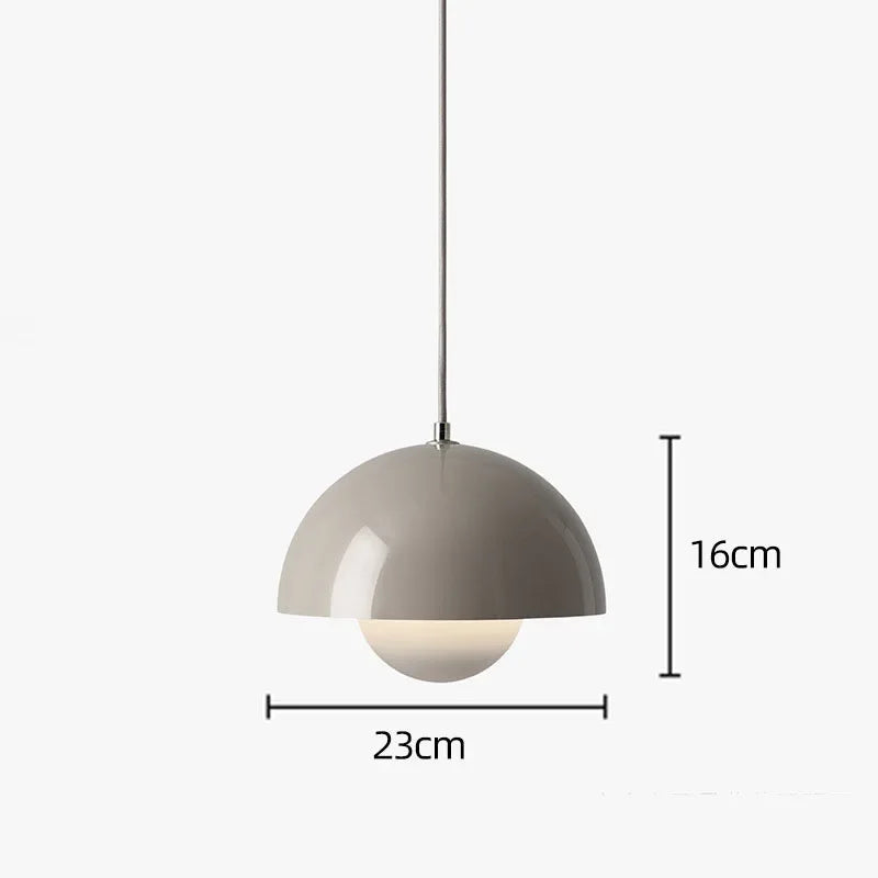 Nordic LED Pendant Light Danish Design Semicircular Colorful Hanging Lamp for Restaurant Dining Room Kitchen Decor Drop Lighting