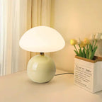 Ceramic Mushroom Table Lamp Nordic Cream Style Bedroom Bedside Living Room and Dining Room Table Lamp Atmosphere Table Lamp