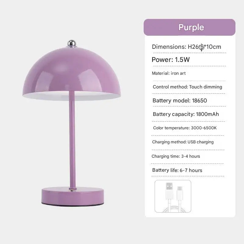 Mushroom Bud Nordic Ins Style Minimalist Bedside Bedroom Desk Wedding Decorative Ambient Night Small Table Lamp