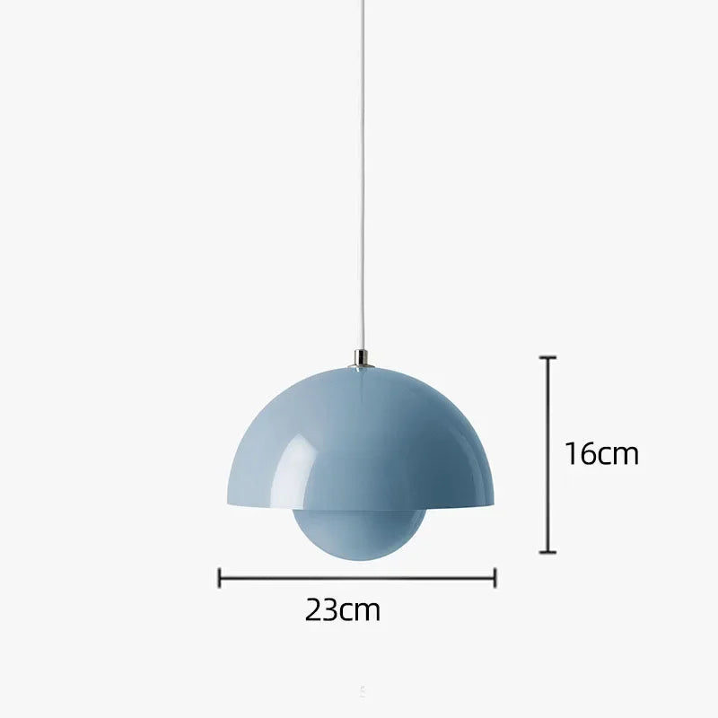 Nordic LED Pendant Light Danish Design Semicircular Colorful Hanging Lamp for Restaurant Dining Room Kitchen Decor Drop Lighting