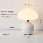 Ceramic Mushroom Table Lamp Nordic Cream Style Bedroom Bedside Living Room and Dining Room Table Lamp Atmosphere Table Lamp
