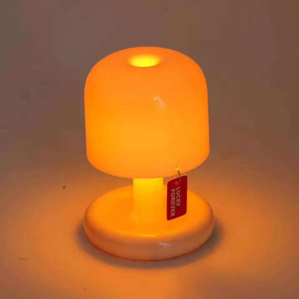 Mini Desktop Sunset Night Lamp Creative USB Rechargeable Mushroom Style Led Night Light for Coffee Bar Home Decor Bedroom