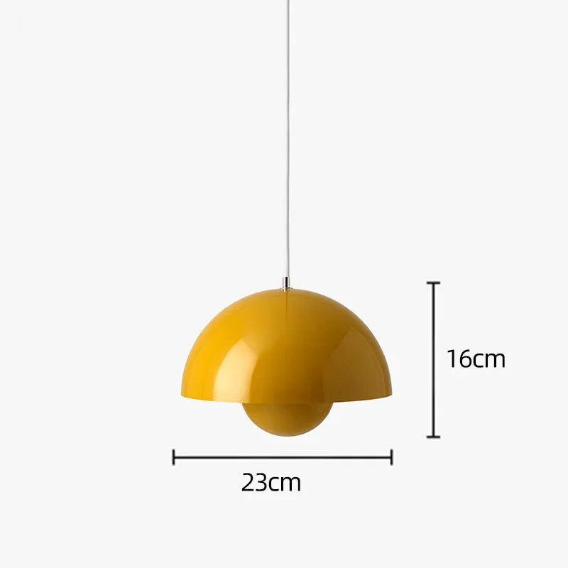 Nordic LED Pendant Light Danish Design Semicircular Colorful Hanging Lamp for Restaurant Dining Room Kitchen Decor Drop Lighting