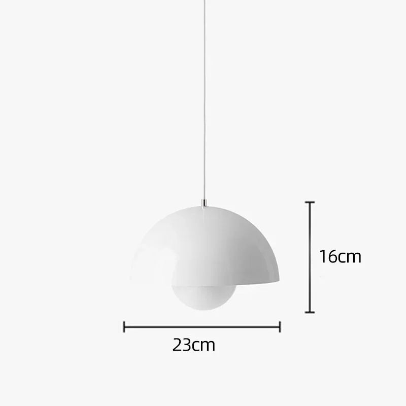 Nordic LED Pendant Light Danish Design Semicircular Colorful Hanging Lamp for Restaurant Dining Room Kitchen Decor Drop Lighting