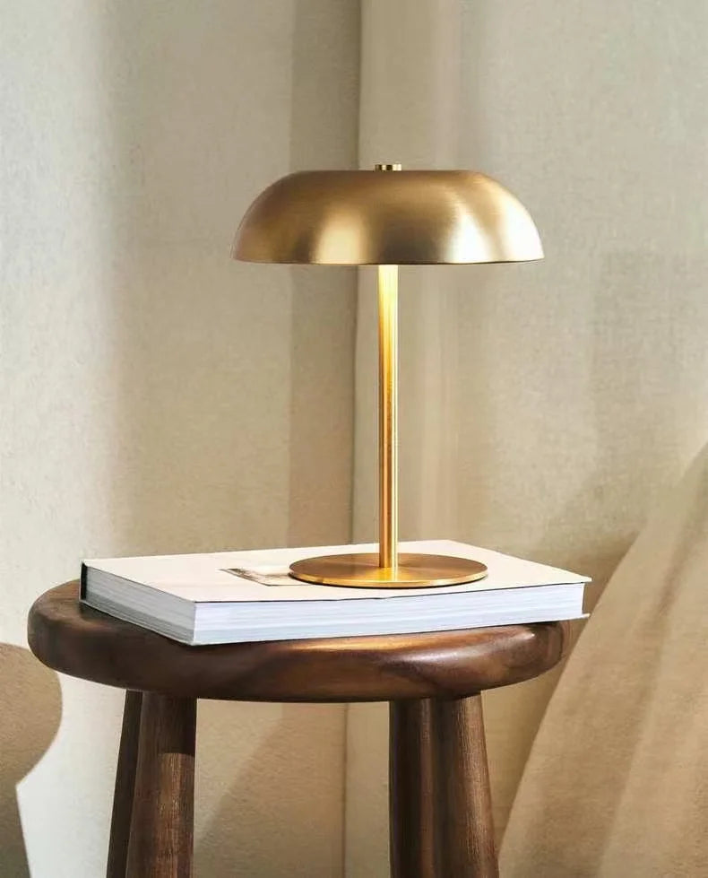 Cute Mushroom Table Lamp, Touch Control 3 Colors Dimmable, Cordless Rechargeable LED Bedside Lamp for Home Decor Gift