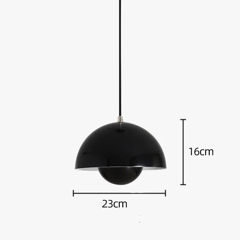 Nordic LED Pendant Light Danish Design Semicircular Colorful Hanging Lamp for Restaurant Dining Room Kitchen Decor Drop Lighting