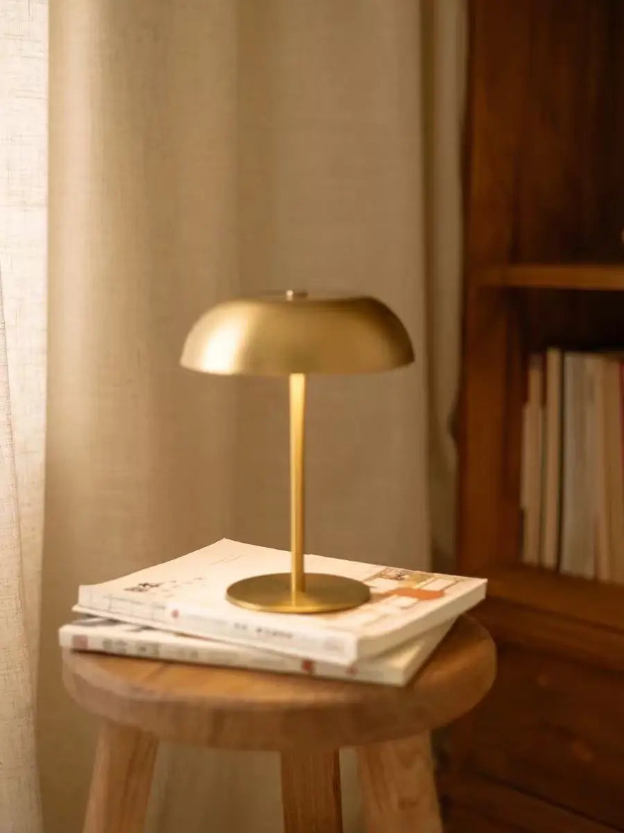 Cute Mushroom Table Lamp, Touch Control 3 Colors Dimmable, Cordless Rechargeable LED Bedside Lamp for Home Decor Gift
