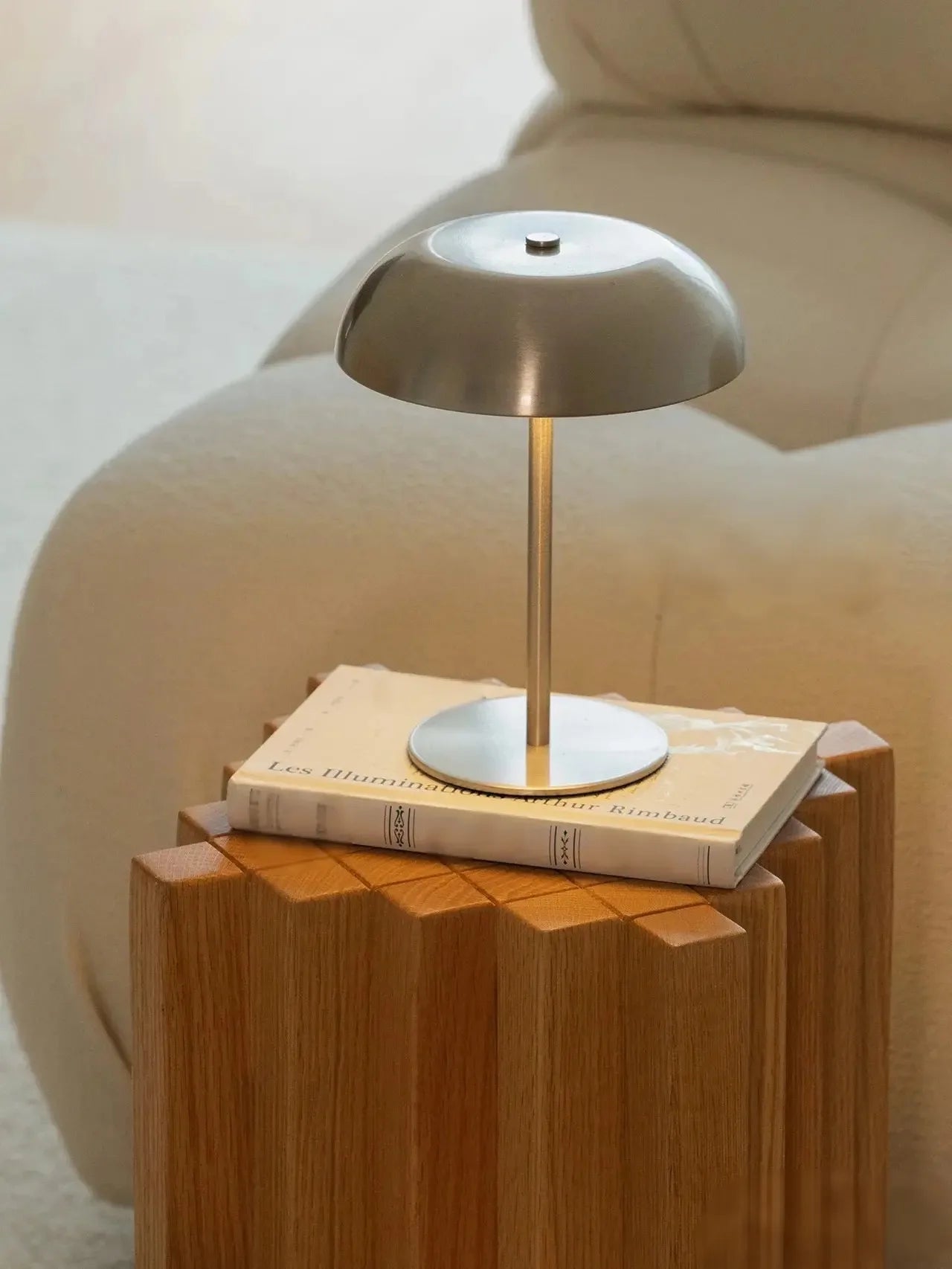 Cute Mushroom Table Lamp, Touch Control 3 Colors Dimmable, Cordless Rechargeable LED Bedside Lamp for Home Decor Gift