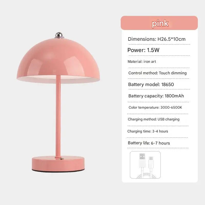 Mushroom Bud Nordic Ins Style Minimalist Bedside Bedroom Desk Wedding Decorative Ambient Night Small Table Lamp