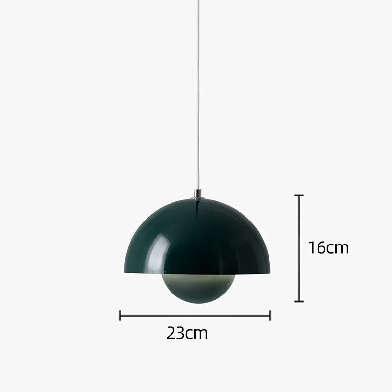 Nordic LED Pendant Light Danish Design Semicircular Colorful Hanging Lamp for Restaurant Dining Room Kitchen Decor Drop Lighting