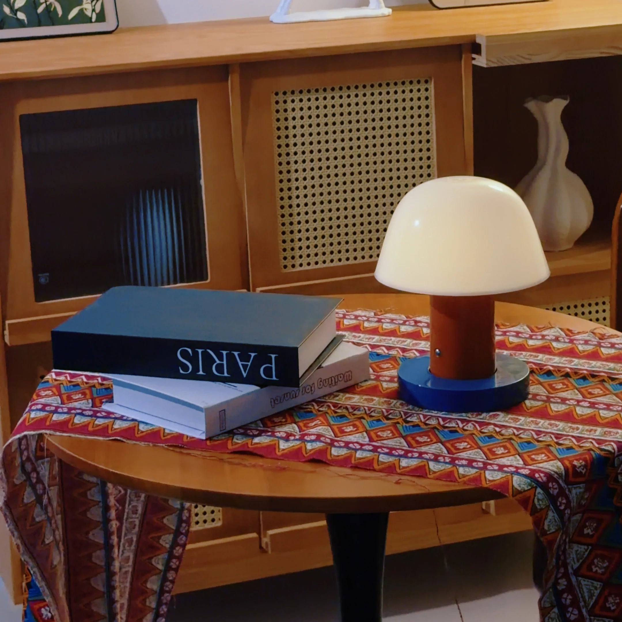 Bedroom Living Room Dining Room Outdoor Rechargeable Mushroom Table Lamp LED Touch Switch Small Mushroom Night Light